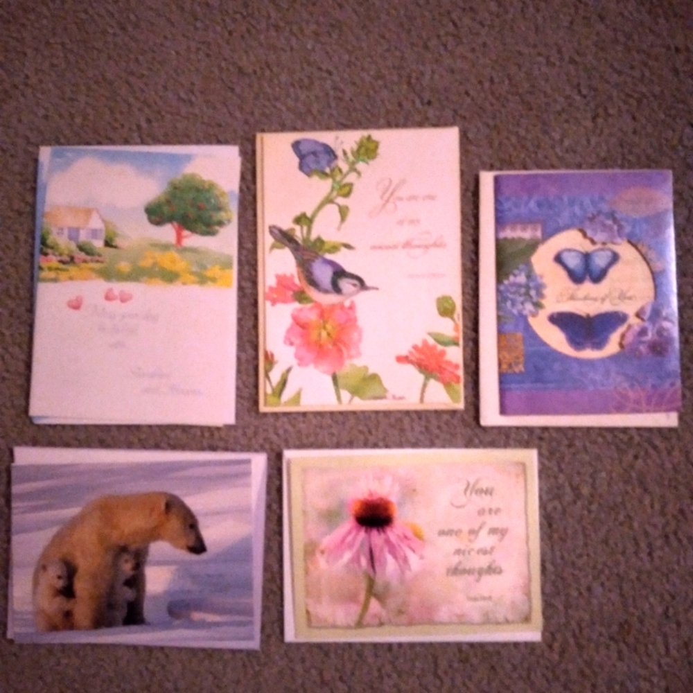 Lot of (5) thinking of you cards